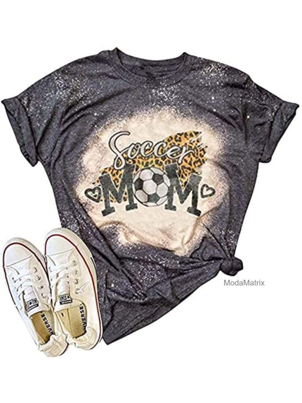 Leopard Soccer Mom T-Shirt Cotton Blend Loose Fit Tee